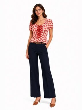 Odille Red Polka Dot Top